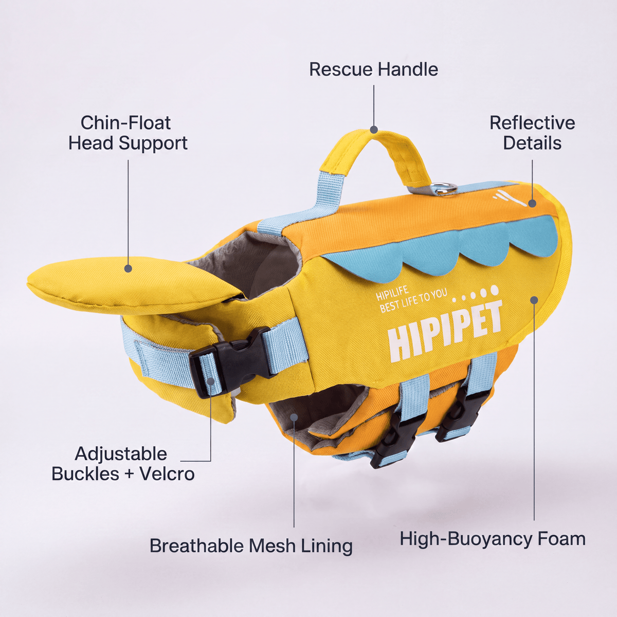 HipiPet Head-Float Dog Life Jacket